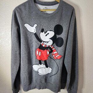 Disney Mickey Mouse Sweatshirt Men's Large Gray Pullover